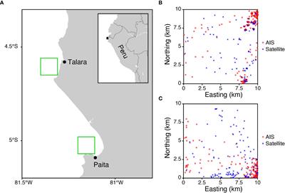 Comparing spatial patterns of marine vessels between vessel-tracking data and satellite imagery